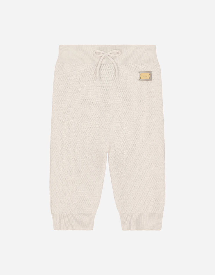 Dolce & Gabbana バスケット編みステッチ ニット パンツ Grey L1KP04JFMFB
