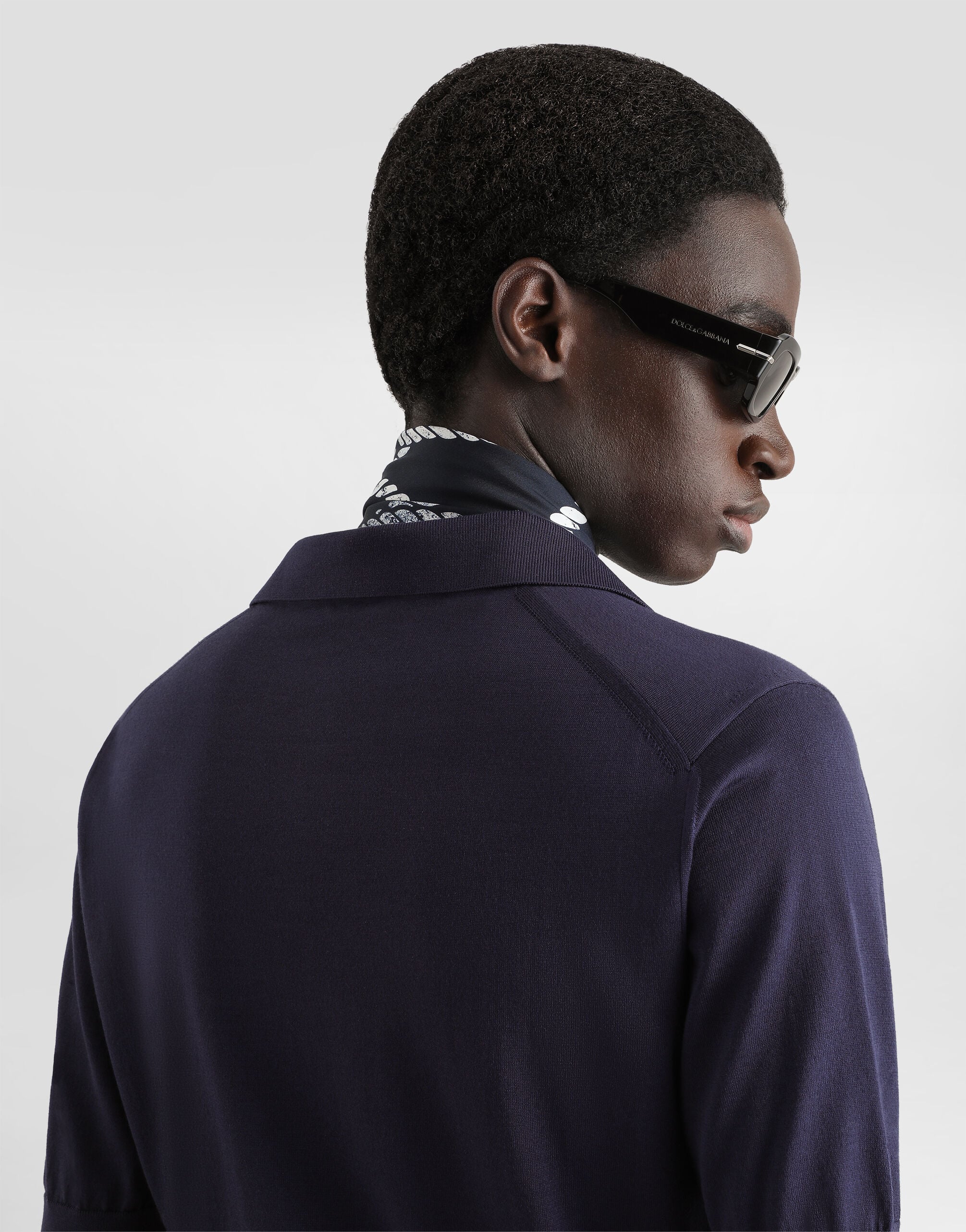 Silk knit polo shirt in for Men | Dolce&Gabbana® US