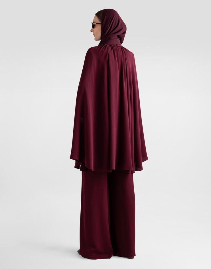 Dolce & Gabbana Silk crêpe trousers Purple I3J51WFU1ME