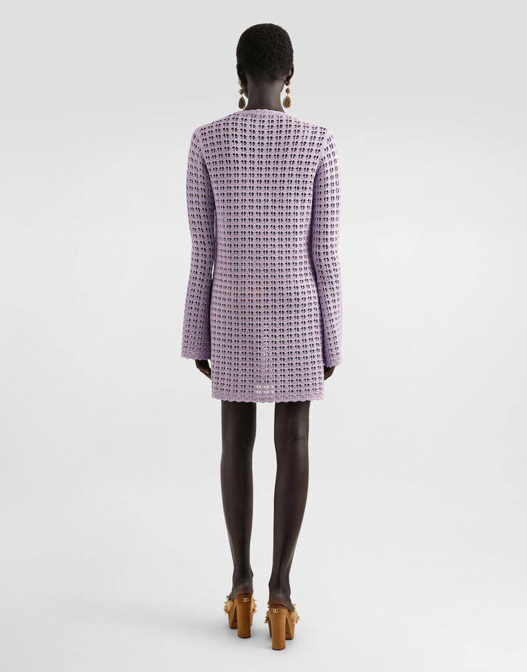 Dolce & Gabbana Crochet dress in viscose Multicolor FXS50TJGMBH
