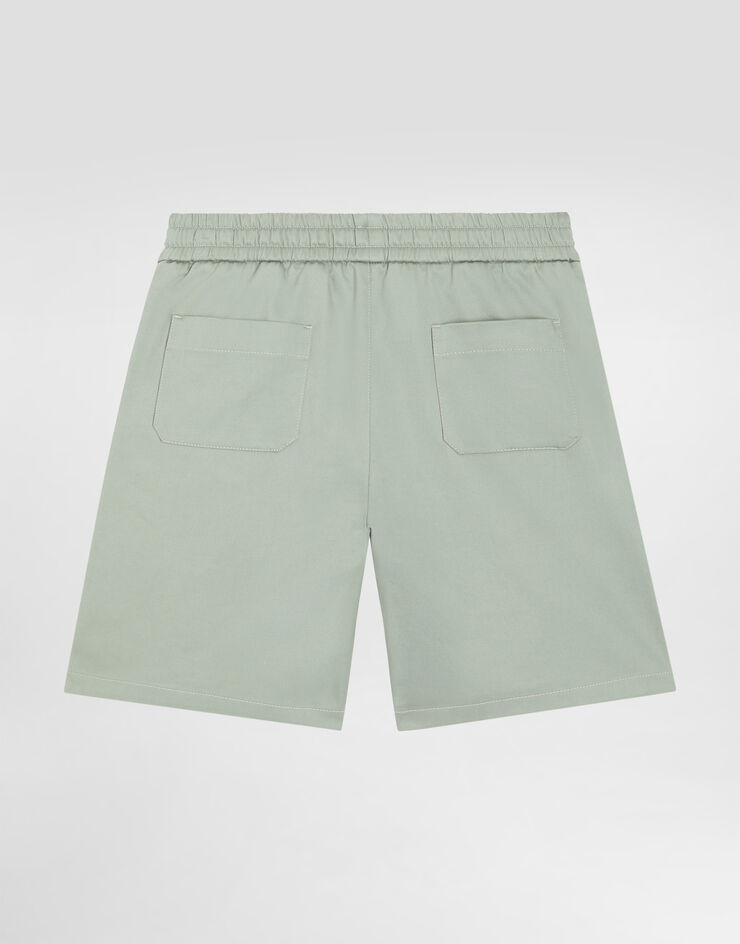 Dolce & Gabbana Cotton sateen bermuda shorts Green L43Q96FUFKA