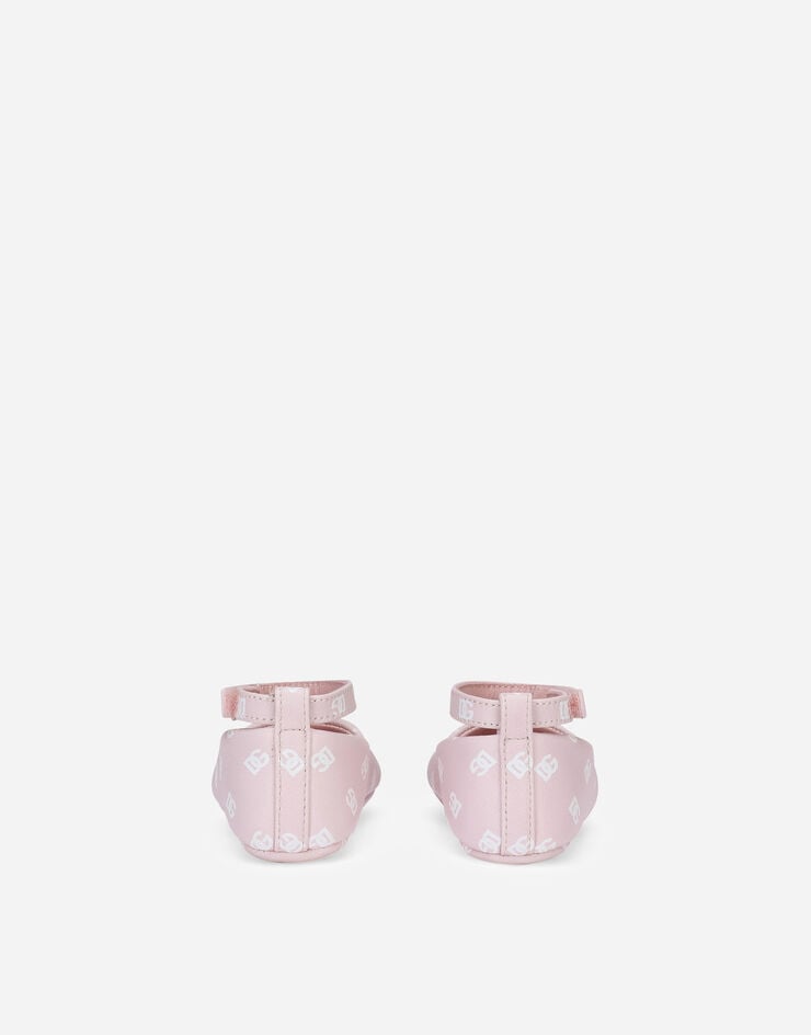 Dolce & Gabbana DG 徽标印花纳帕皮革芭蕾平底婴儿鞋 粉红 DK0065AS690