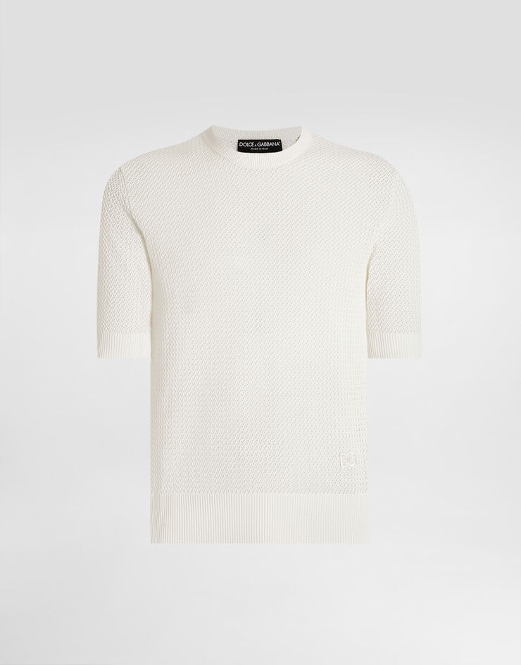 Dolce & Gabbana Cotton crewneck pullover White GXX03ZJBCGW