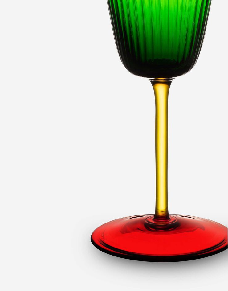 Dolce & Gabbana Copa de vino blanco de vidrio de Murano Multicolor TCB001TCA34