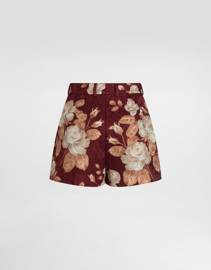Dolce & Gabbana Vintage rose-print brocade shorts Print FTDCITFSTBR