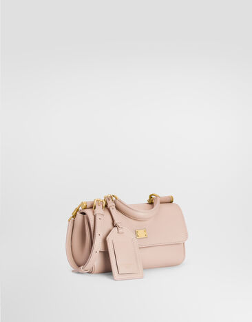 Dolce & Gabbana Mini My Sicily handbag in plongé calfskin Beige BB7864B7321