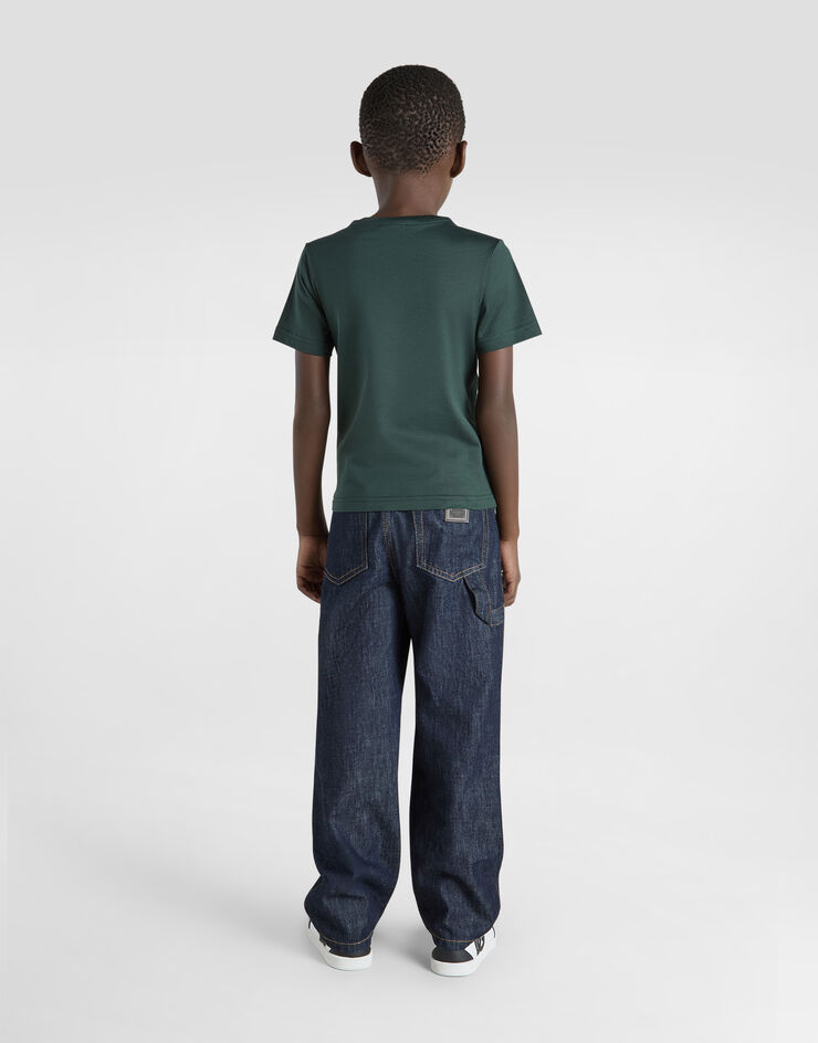 Dolce & Gabbana T-shirt in jersey Verde L4JTHUG7N6E
