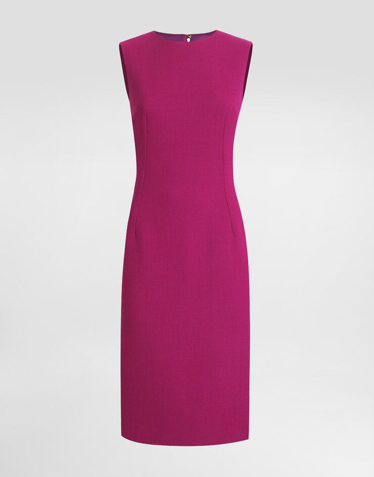 Dolce & Gabbana Longuette-Schlauchkleid aus Wollkrepp Mehrfarbig F6TKATFU2TZ