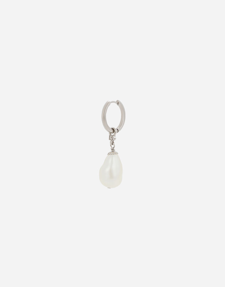 Dolce & Gabbana Single creole earring with teardrop detail Silver WEQ3S1W1111
