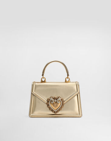 Dolce&Gabbana Borsa Devotion piccola in nappa mordoré Oro BB6711A1016