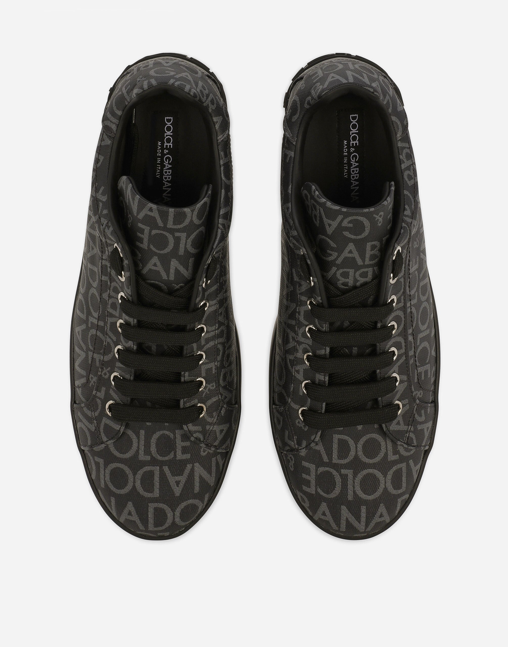 ポルトフィーノ スニーカー カーフスキン&エナメル Coated jacquard Portofino sneakers in Multicolor for Men