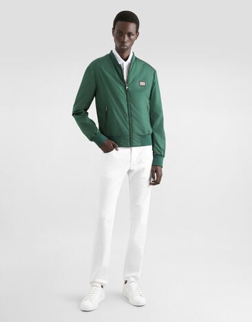 Dolce&Gabbana Nylon jacket with branded tag Multicolor G9ABPTG7F2J