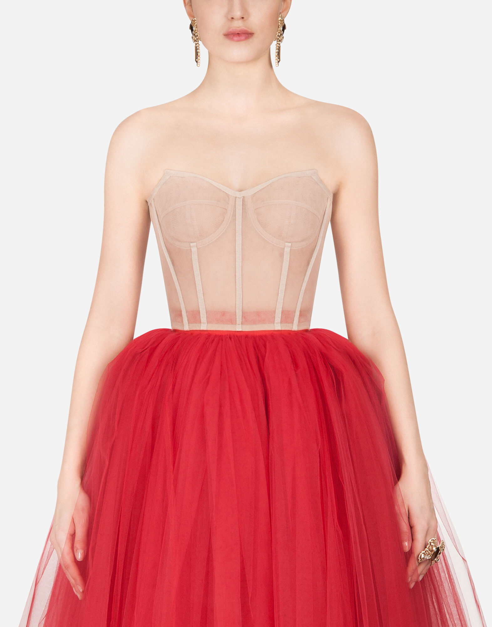 Short tulle bustier