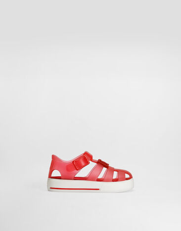 Dolce & Gabbana Rubber sandals with DG logo Red DN0115AT079