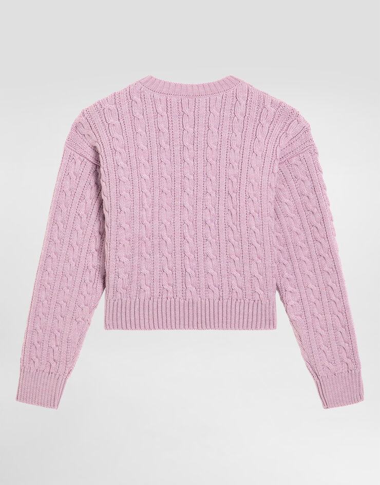 Dolce & Gabbana Jersey de lana con diseño de canalé trenzado Lila L5KWK5JDVDJ