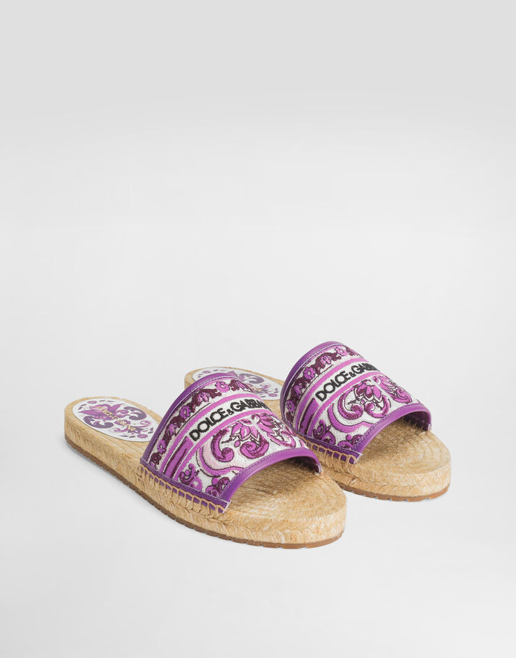 Dolce & Gabbana Espadrilles with Majolica embroidery Multicolor CE0148AV804