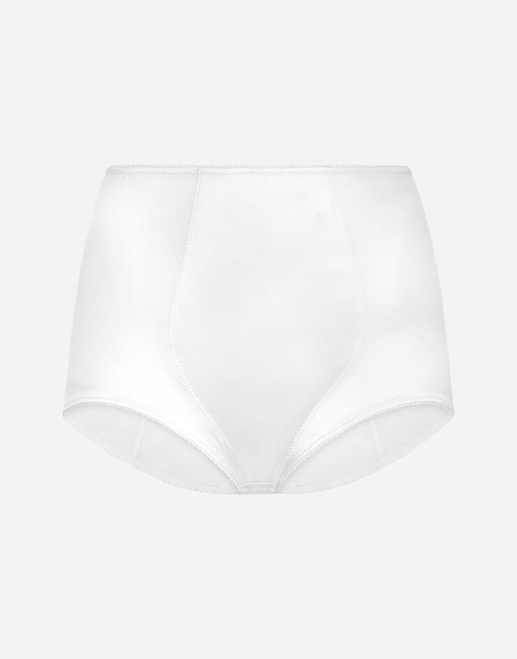 Dolce & Gabbana Satin high-waisted panties Blanco O2A18TFUAD8