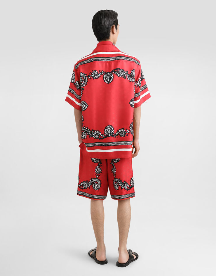 Dolce & Gabbana Silk shirt with bandanna print Print G5JH9TGI926