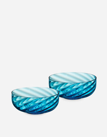 Dolce & Gabbana Set 2 Hand-Blown Murano Glass Ice Cream Bowls Multicolor TCB018TCALV