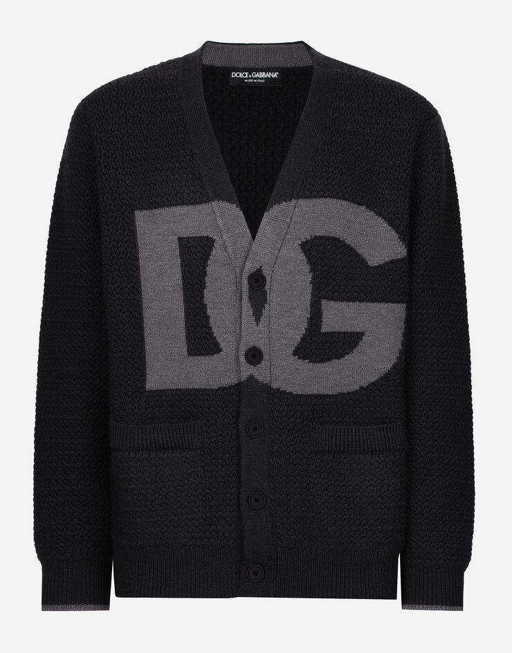 Dolce & Gabbana Oversize wool cardigan Grey GXV13TJCVX2