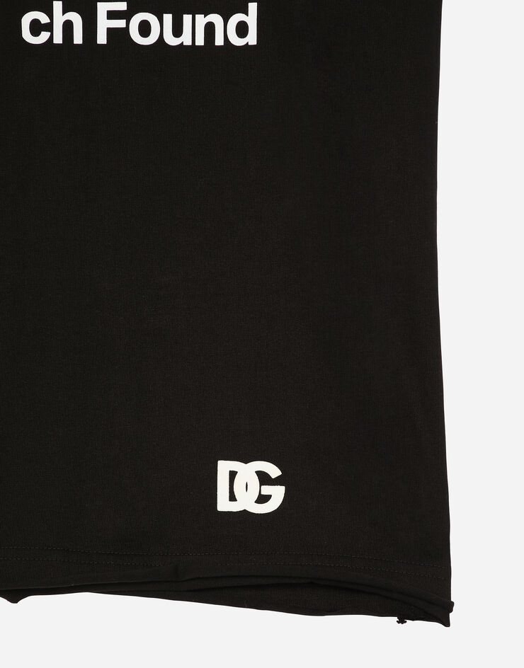 Dolce & Gabbana Camiseta de manga corta con estampado Banano Negro G8RI4TG7K7N