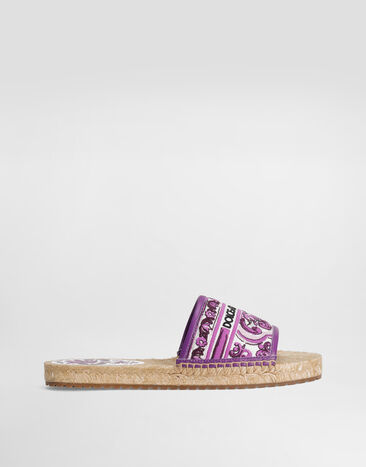 Dolce & Gabbana Espadrilles with Majolica embroidery Multicolor CE0148AV804