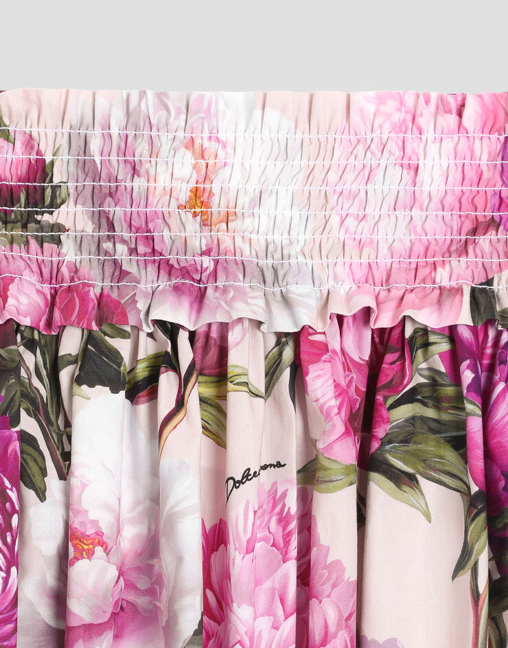 Dolce & Gabbana Peony-print poplin skirt Dolce & Gabbana Peony-print poplin skirt Multicolor L55I83G7QZX