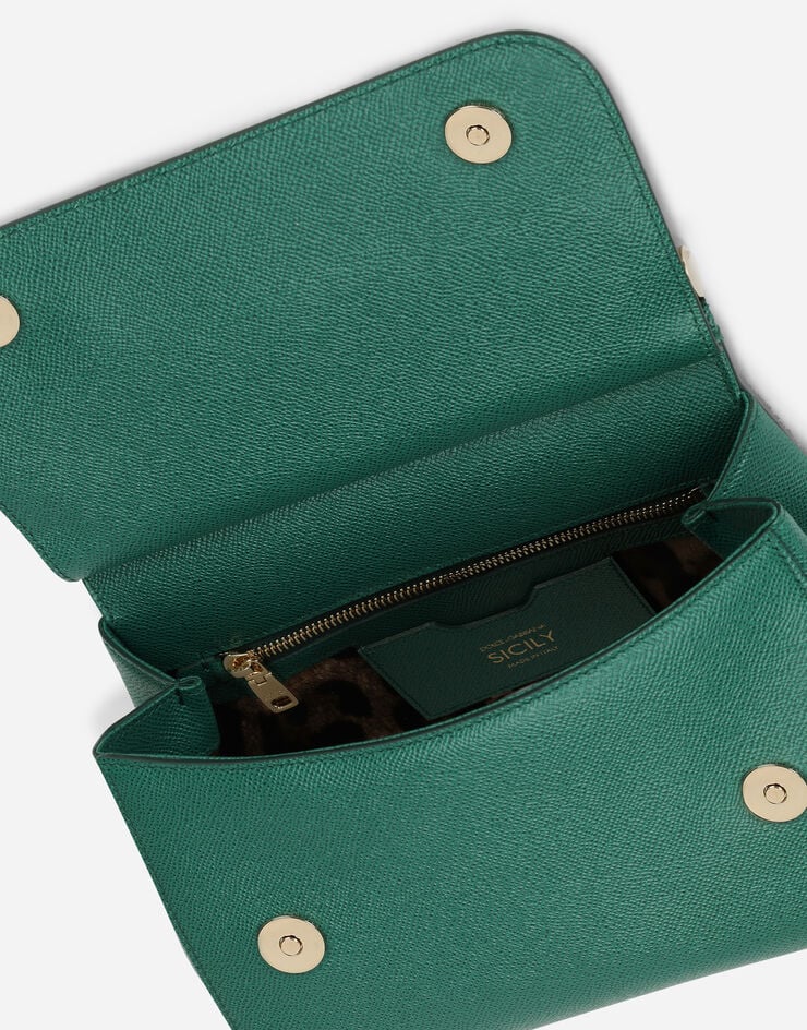 Dolce & Gabbana Большая сумка Sicily с короткой ручкой ЗЕЛЕНЫЙ BB6002A1001