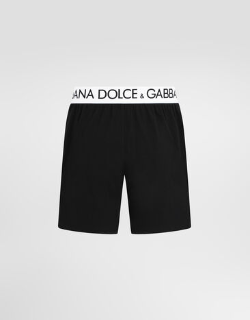 Dolce & Gabbana Two-way stretch cotton boxer shorts Black M4B99JOUAIG