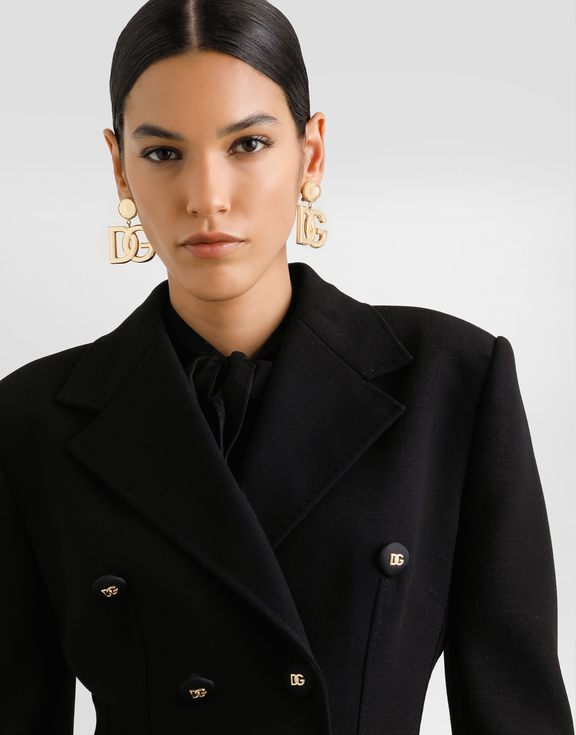 Blackのウィメンズ ウール ダブルブレスト ジャケット | Dolce&Gabbana®