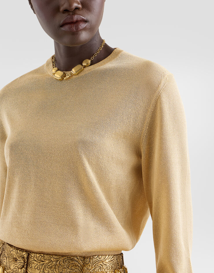 Dolce & Gabbana Metallic viscose pullover Dolce & Gabbana Metallic viscose pullover Multicolor FXXBZZJGMI3