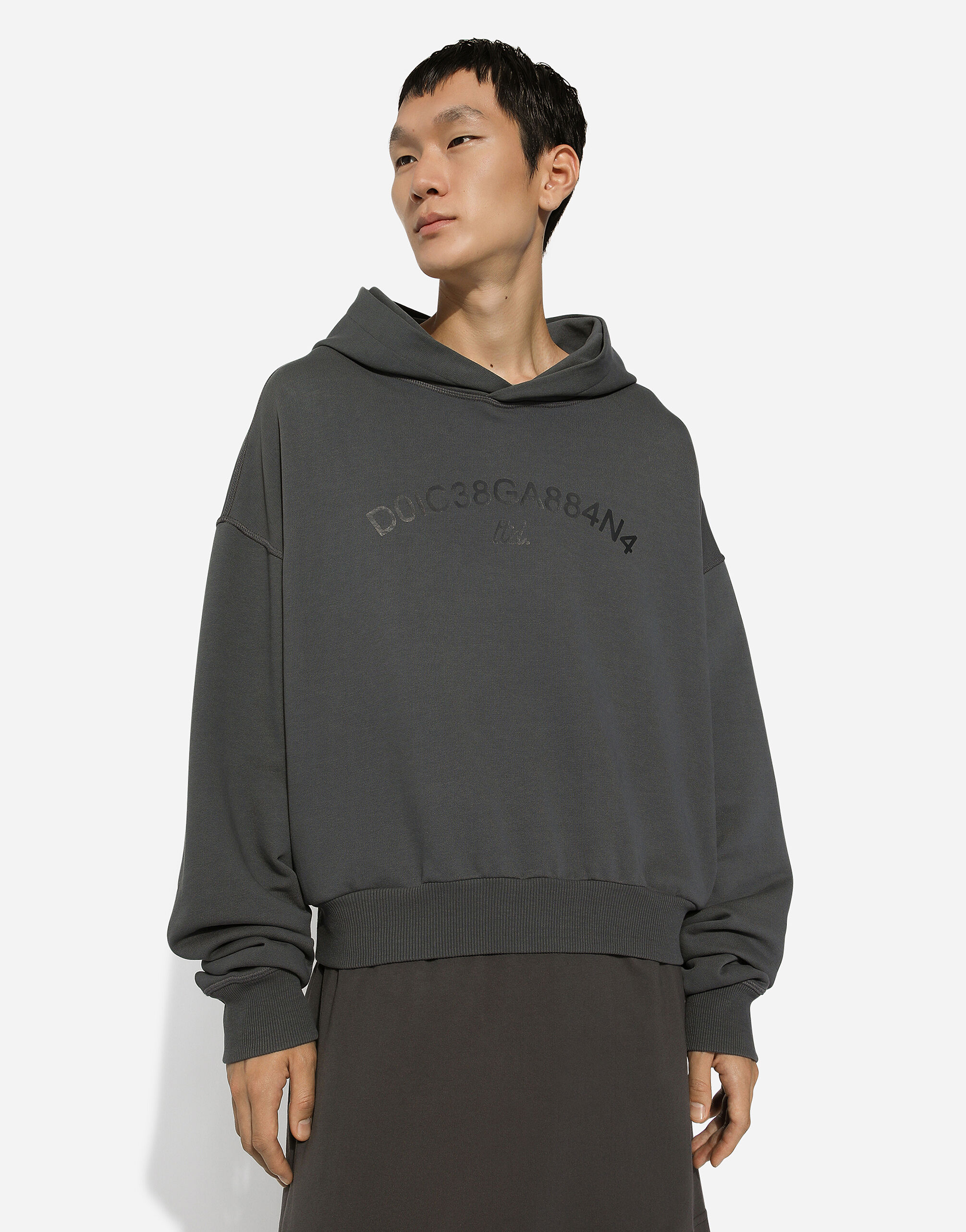 Dolce and gabbana grey hoodie hotsell