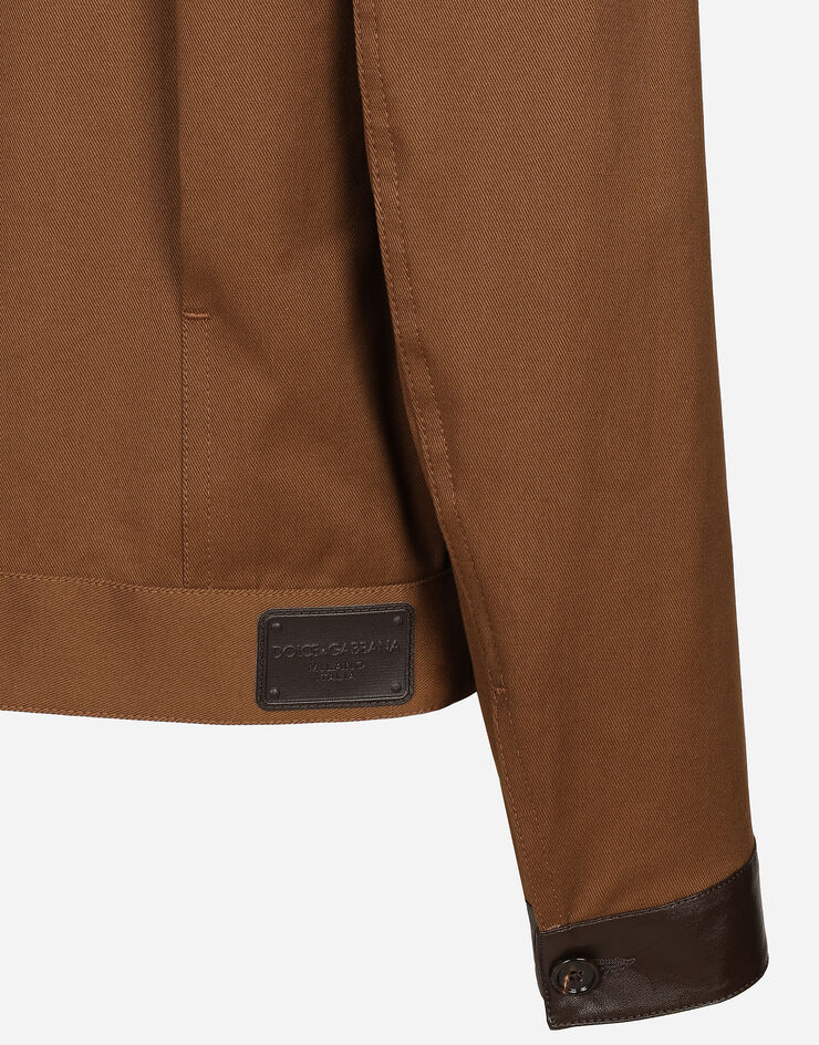 Dolce & Gabbana Jacket with leather trims Brown G9BJFTGI513
