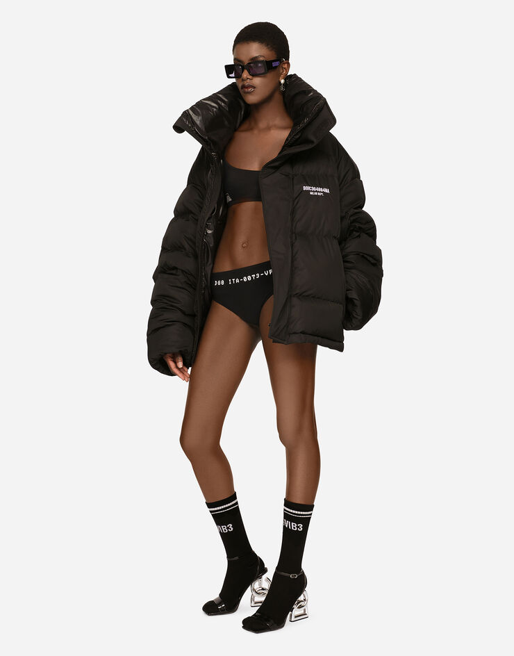 Dolce & Gabbana ブラレットビキニ DGVIB3プリント ブラック O8C17JONP12