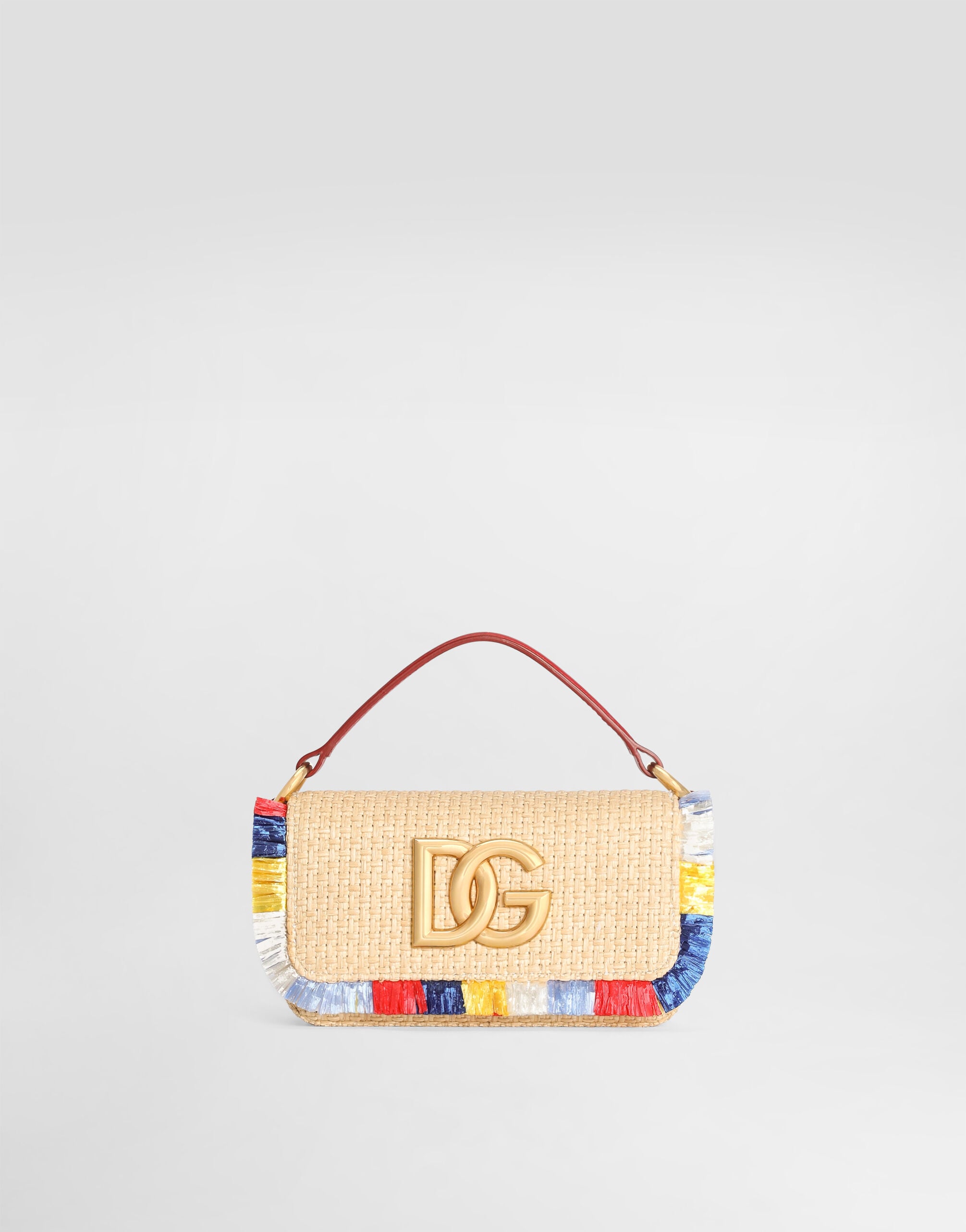 3.5 shoulder bag in raffia in Multicolor for Women | Dolce&Gabbana®