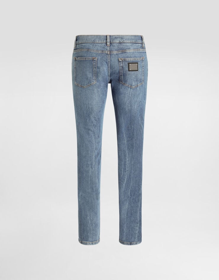 Dolce & Gabbana Light blue wash skinny stretch jeans Multicolor GY07LDG8HA7