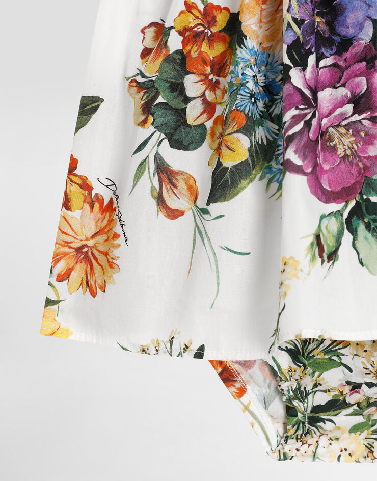Dolce & Gabbana Платье из джерси и поплина с логотипом DG разноцветный L2JD9PG7PFD