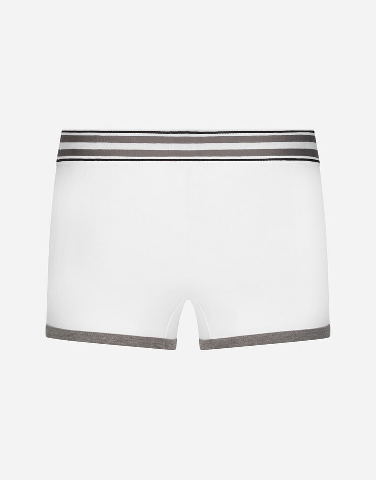 Dolce & Gabbana Boxershorts Regular aus bi-elastischem Jersey mit DG-Logo Grau M4E97JFUECH