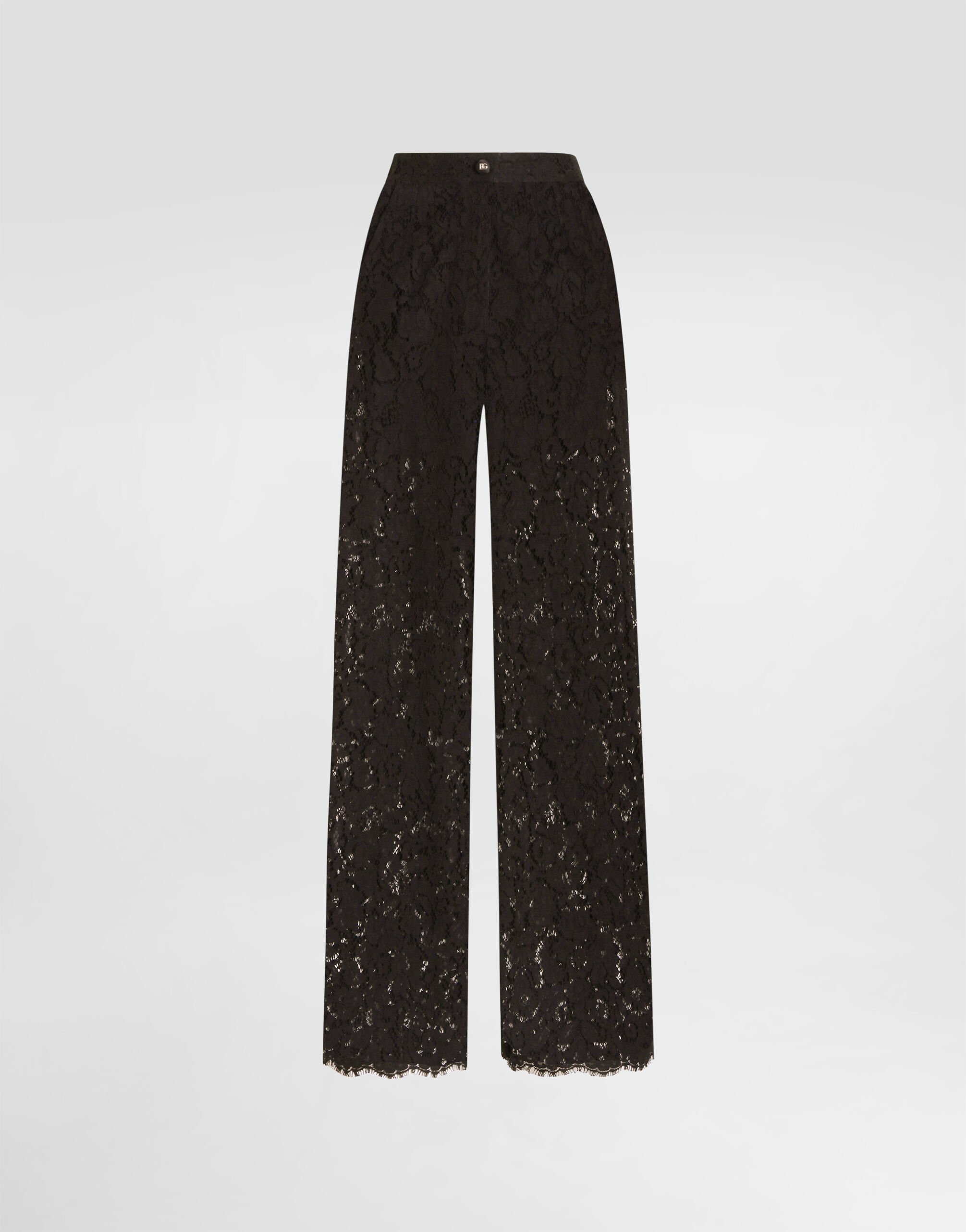 Blackのウィメンズ Cordonetto lace trousers | Dolce&Gabbana®