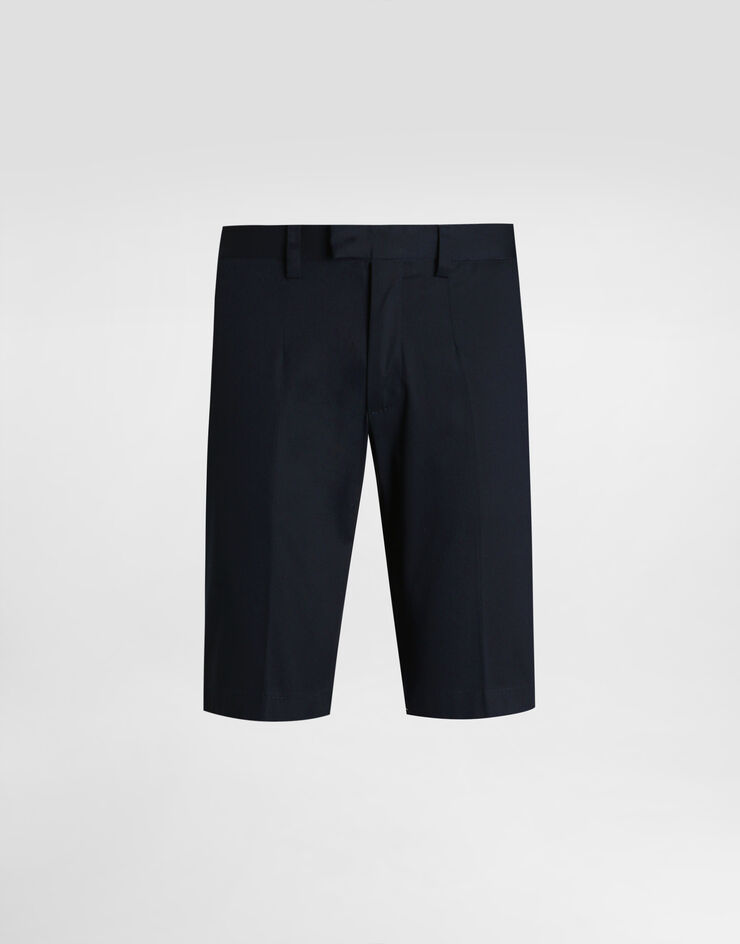 Dolce & Gabbana Cotton gabardine bermuda shorts Blue GP0M4ZFUFNV