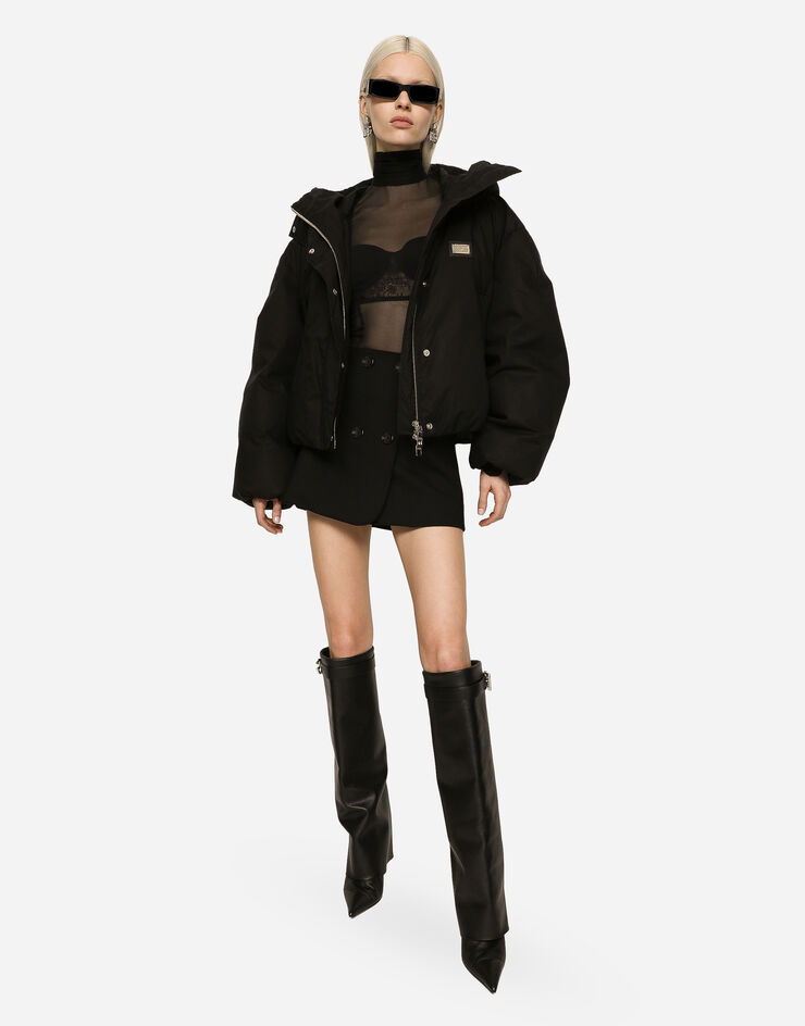 Dolce & Gabbana 쇼트 나일론 재킷 블랙 F9R12TGDBVL