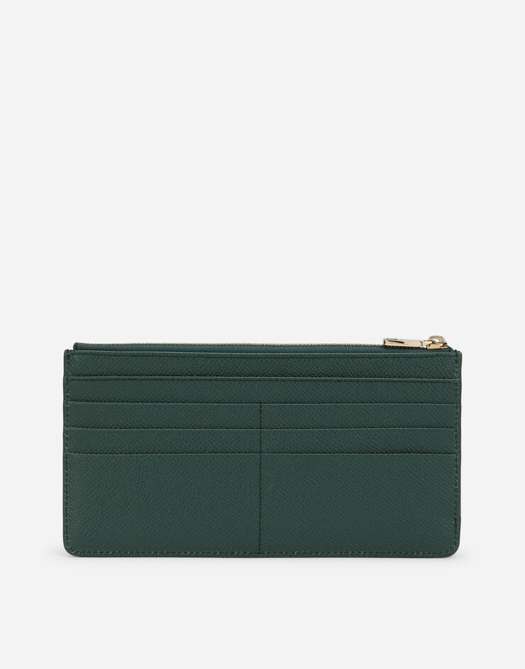 Dolce & Gabbana Large Dauphine calfskin card holder Green BI1265A1001