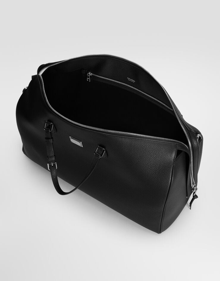 Dolce & Gabbana Vittoria travel bag in calfskin Black BM2613A0370