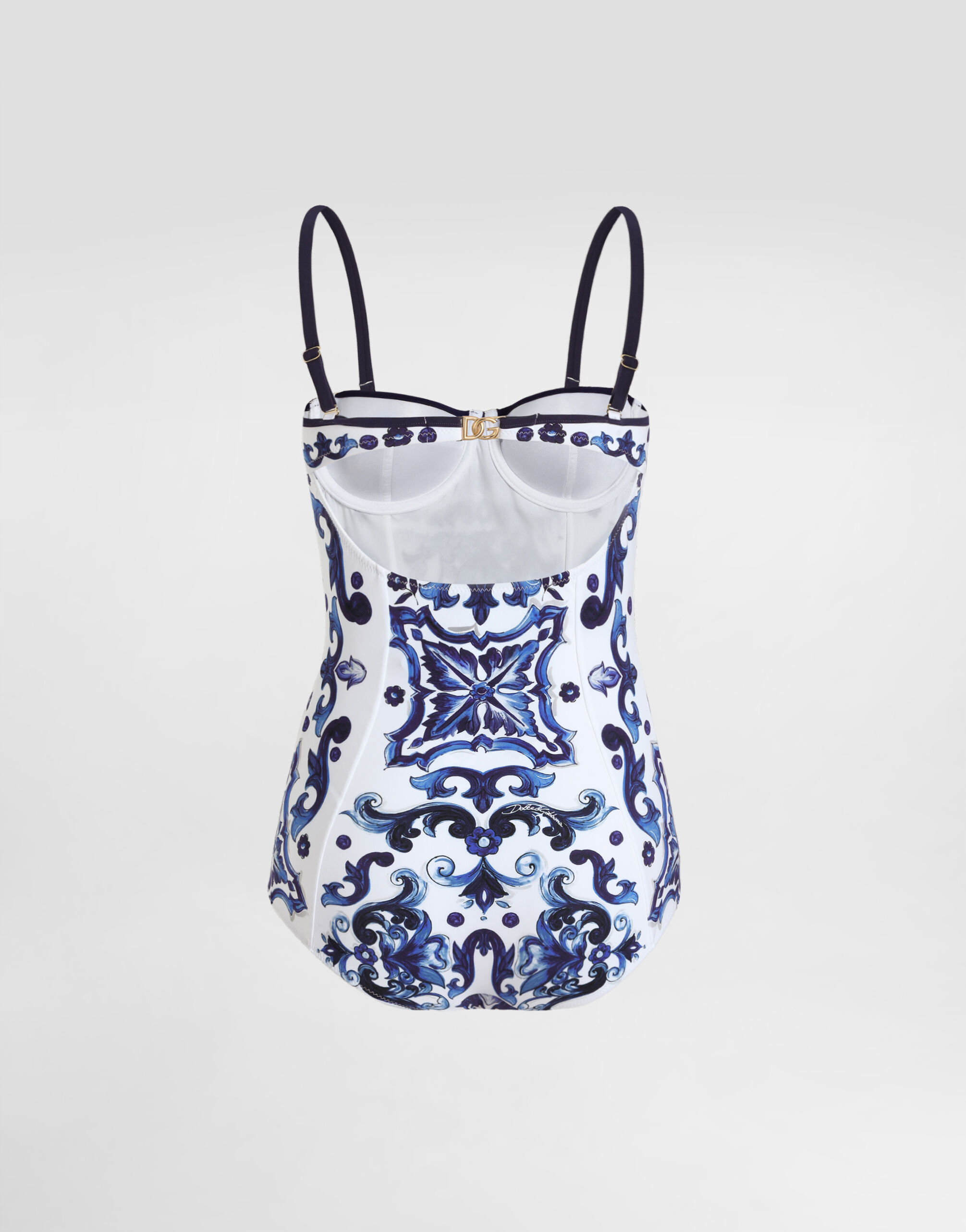 Majolica-print one-piece swimsuit in Print for Women