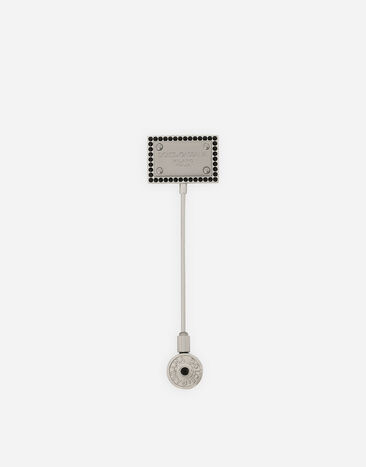 Dolce & Gabbana Broche con placa con logotipo Gris WPQ1X2W1111