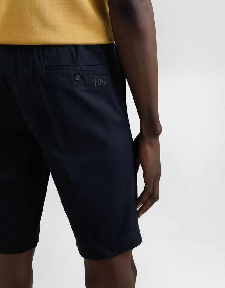 Dolce & Gabbana Cotton gabardine bermuda shorts Blue GP0M4ZFUFNV