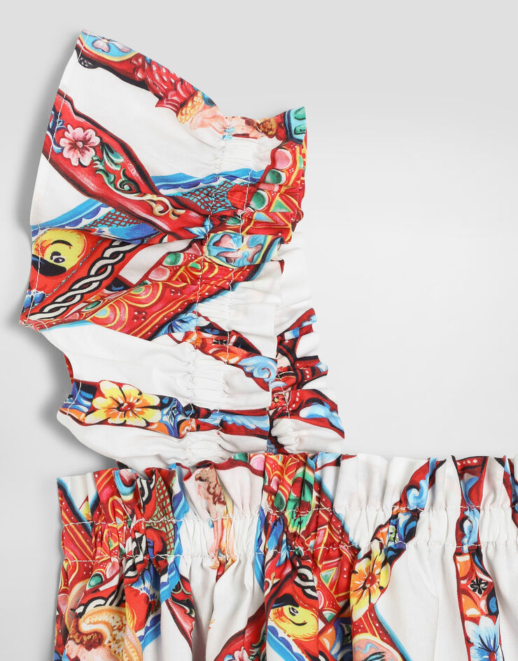 Dolce & Gabbana Carretto-print poplin top Multicolor L51N75FI5O4