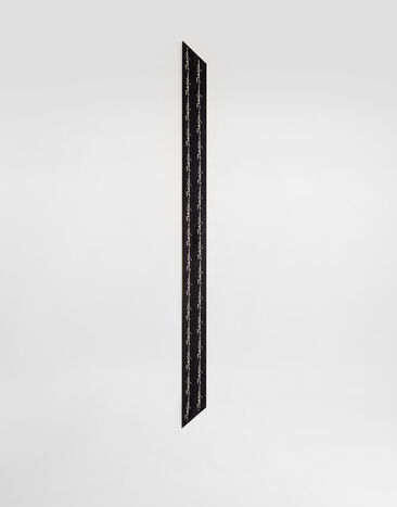 Dolce & Gabbana Twill headscarf with all-over polka dots and the Dolce&Gabbana logo print (6x100) Multicolor FS215AGDCQO