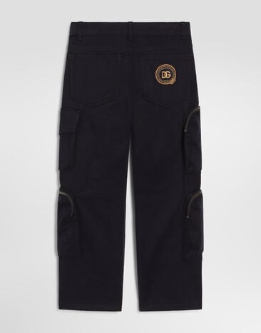 Dolce & Gabbana Pantalon 5 poches en coton Blue L42F68FUFOG
