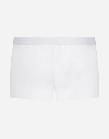 Dolce & Gabbana Two-way-stretch jersey regular-fit boxers with emblem White M4C03JONN94